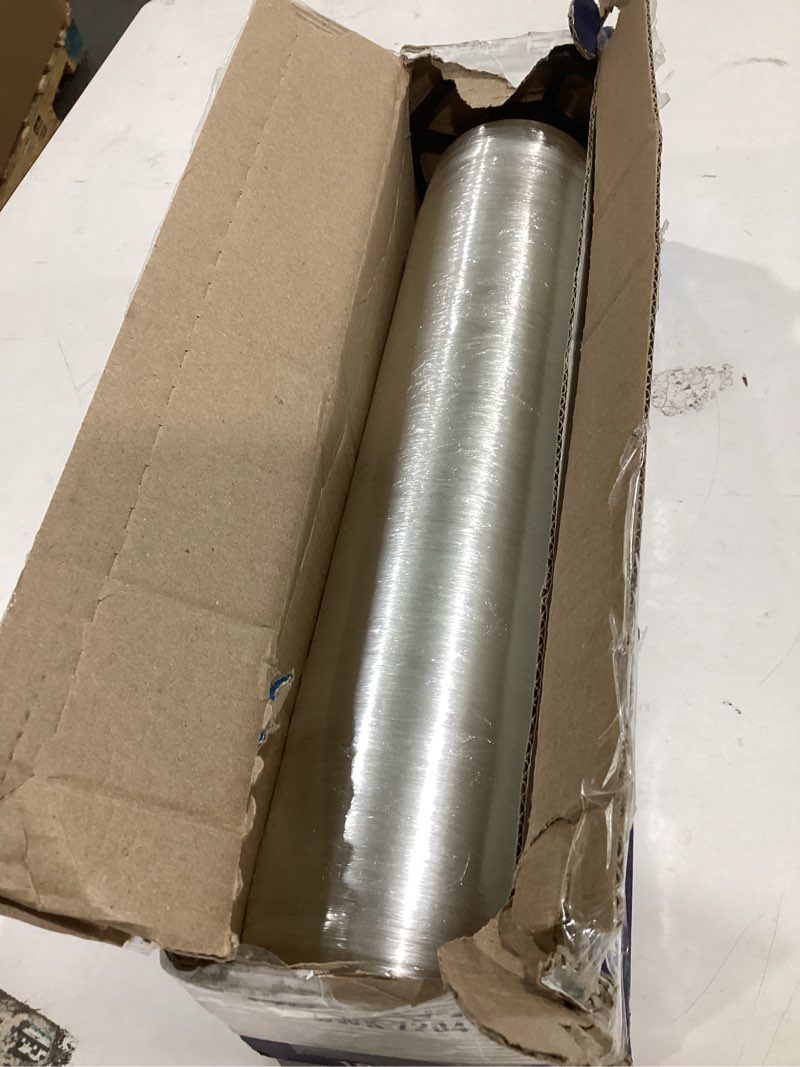 Condition photo showing As Is for boardwalk 7204 pvc food wrap film, 18" x 2000 ft. roll