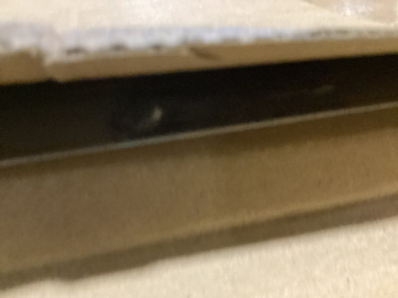 Condition photo showing As Is for Gisafai 1 Pcs 24 x 16 Inch Stainless Steel Backsplash Panel Hand Dryer Splash Guard Wall Backsplash Protector with Ultra Strength Adhesive for Bathroom, Kitchen, Stovetop 1 24 X 16 Inches