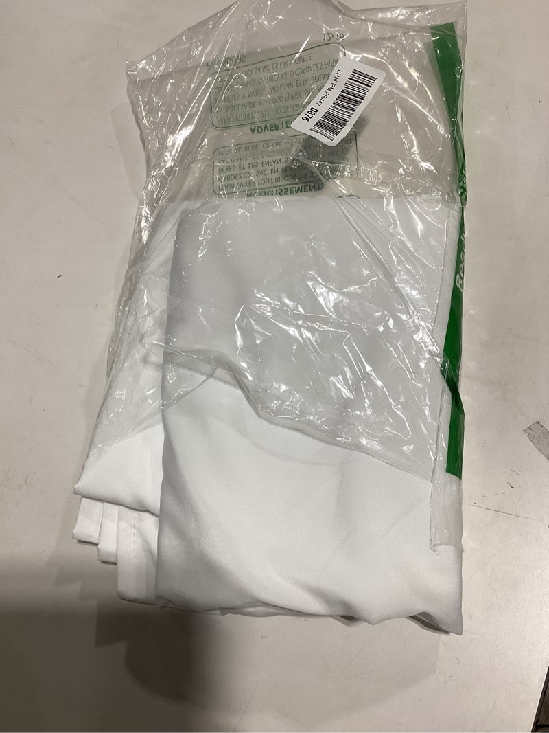 Condition photo showing Good Condition for nicetown non-see-through white sheer curtains 84 inches long 2 panels, rod pocket & back tab privacy window treatments light filtering drapes for bedroom/living room, w52 x l84 52"w x 84"l (pack of 2) white