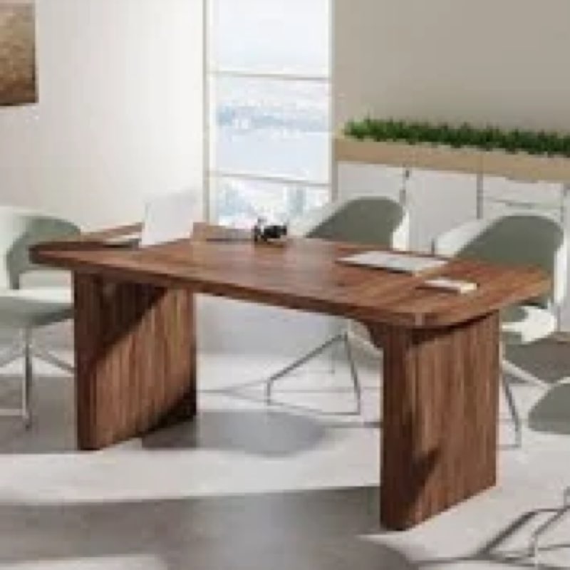Girace 62.99'' W Modern Simple Executive Computer Desk with Engineered Wood Top and Legs