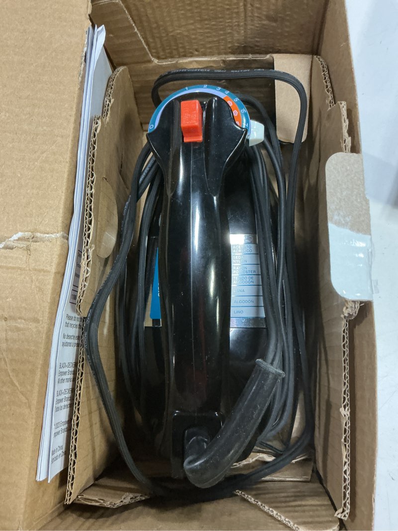 Condition photo showing New/Like New for BLACK+DECKER The Classic Iron, F67E-T, Aluminum Soleplate, Steam or Dry Ironing, 7 Temperature Settings, Anti-Drip Standard