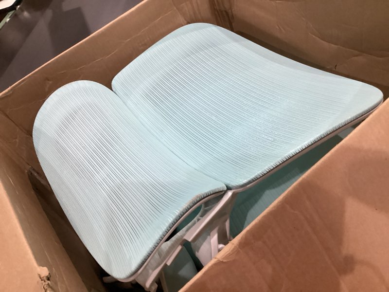 Condition photo showing As Is for panana ergonomic office chair high back mesh back adjustable headrest flip-up padded armrest swivel rolling desk chair (green)