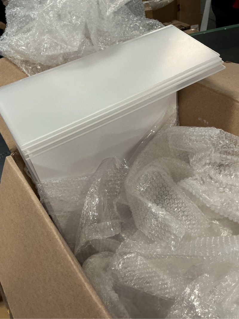 Condition photo showing Good Condition for qilery 8 pcs 11 x 17 inch acrylic sign holder clear display stand frame table top slant back plastic sign holder flyer document for menu workers teachers office school desktop
