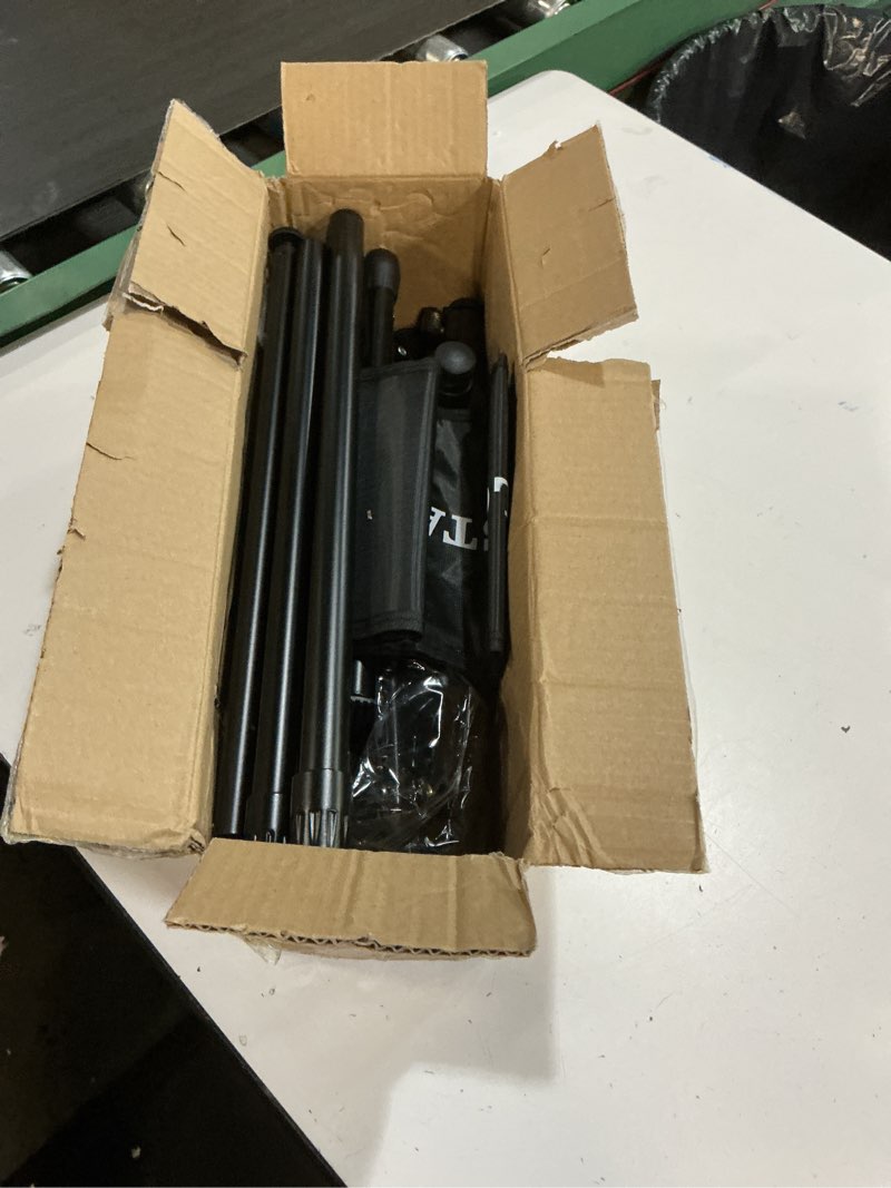 Condition photo showing As Is for microphone stand with ipad clip, floor foldable mic stand with phone clip,heavy duty tripod boom arm with 2 mic clips and carrying bag for singing karaoke stage ipad clip + gooseneck