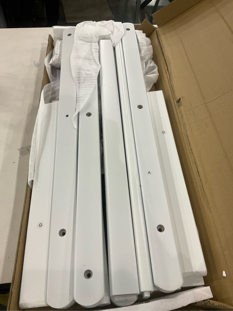 Wilk Wooden Entryway Bench, 47’’ Indoor End of Bed Bench, 100% Solid Oak Wood (White)