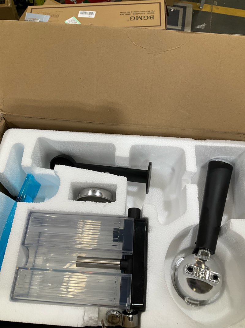 Condition photo showing New/Like New for AIRMSEN 20 Bar Espresso Machine with Automatic Milk Frother, Cappuccino & Latte Coffee Maker with Quick Brew Dual Boiler (1350W + 1000W), Stainless Steel, 60oz Water Tank, Touchscreen
