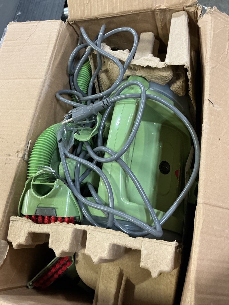 Condition photo showing As Is for BISSELL Little Green Multi-Purpose Portable Carpet and Upholstery Cleaner, Car and Auto Detailer, with Exclusive Specialty Tools, Green, 1400B