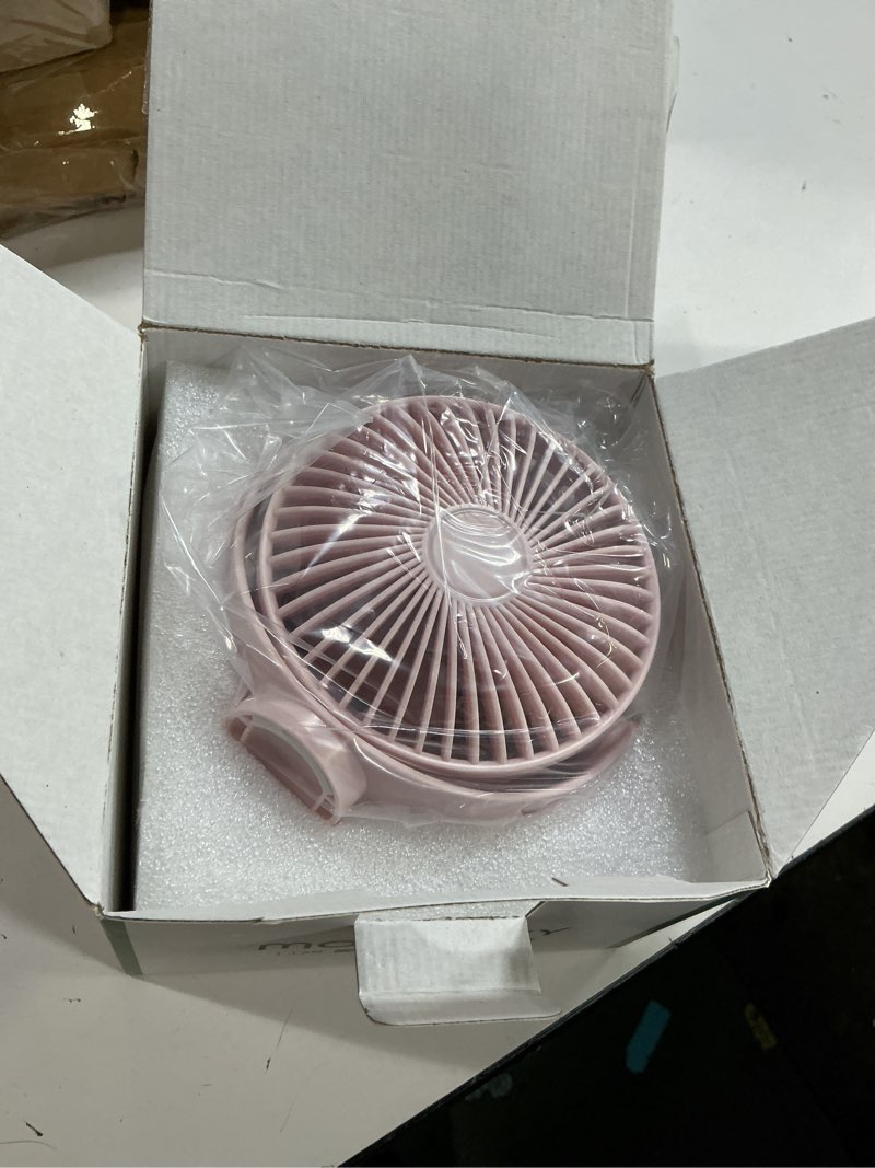 Condition photo showing New/Like New for momcozy 8000mah portable stroller fan, 27h ultra-long battery life detachable 4 speed 360°rotate led night light with 2 modes, usb rechargeable handheld cooling fan for travel/car seat/bedroom pink