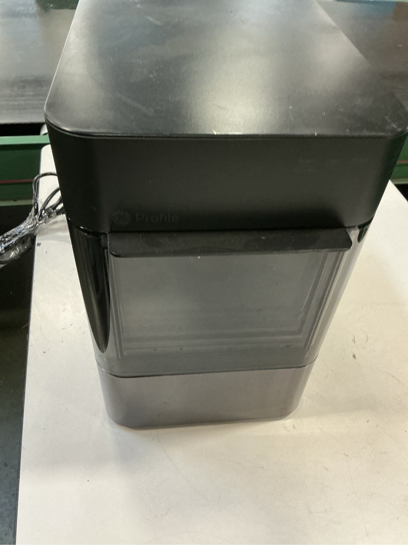 Condition photo showing As Is for GE Profile Opal 2.0, Chewable Crunchable Countertop Nugget Ice Maker, Scoop included, 38 lbs in 24 hours, Pellet Ice Machine with WiFi & Smart Connected, Black Stainless Steel