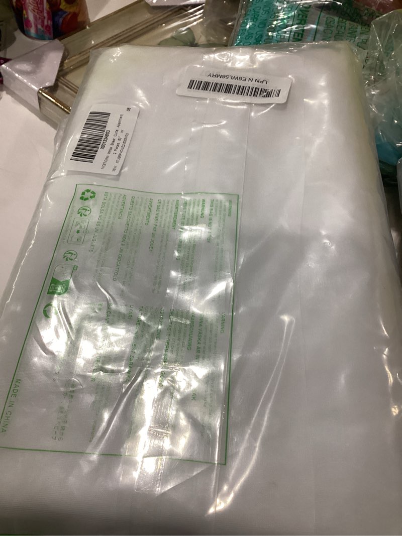 Condition photo showing New/Like New for nicetown white sheer curtains 63 inch length for bedroom, rod pocket translucent voile sheer airy & breathable curtain panels for flat/apartment, 2 pieces, 60" w 60"w x 63"l (pack of 2) white