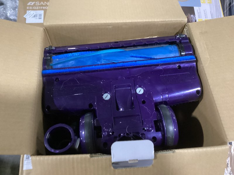 Condition photo showing As Is for Shark Lift-Away Upright Vacuum with Powerfins, Self-Cleaning Brushroll, Anti-Allergen Complete Seal Technology, No Hair Wrap, LED Headlights, and Advanced Swivel Steering, Eggplant, ZD201 Lift-Away with Powerfins Brushroll