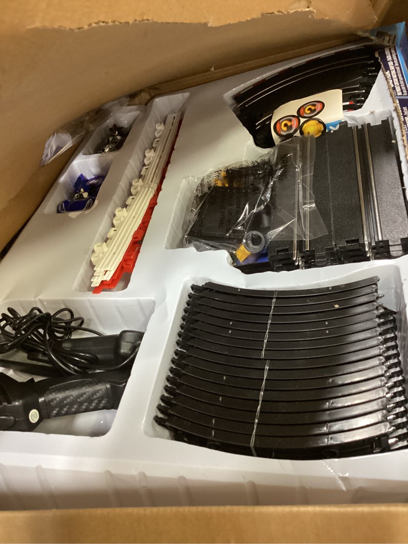 Condition photo showing Good Condition for slot car race set b/o sart super loop sonic & shadow slot car (approx. 18 feet tracks) multi