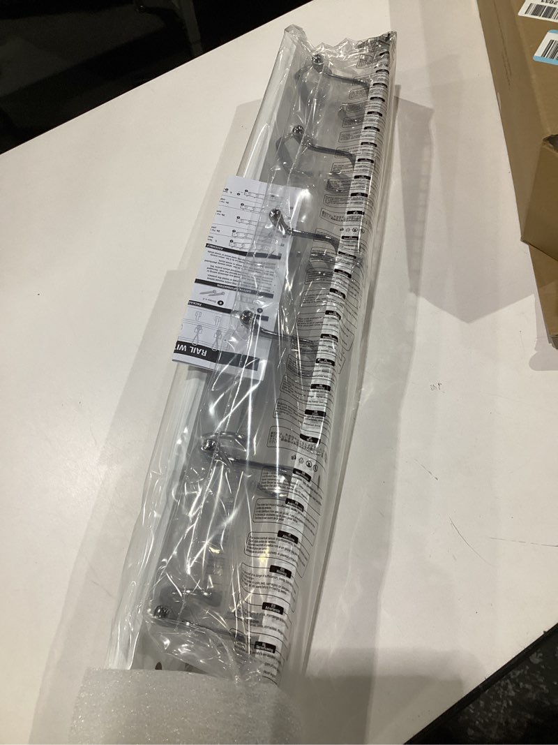 Condition photo showing Good Condition for Coat Rack Wall Mount 2 Pack, White Coats Hangers with 6 Metal Silver Hooks for Hanging Jacket, Coat and Bags Hook Single Prong, Wall-Mounted Hanging Hooks for Hats, Clothes in The Entryway, Bedroom