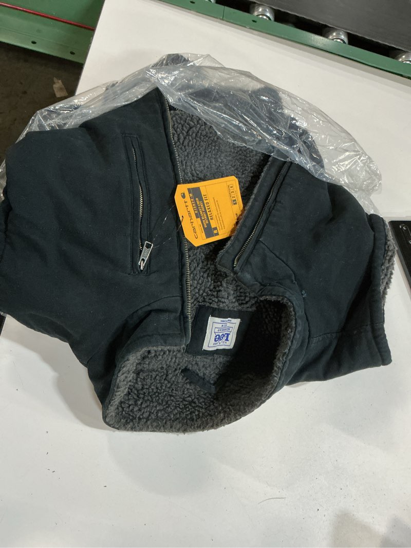 Condition photo showing Good Condition for Carhartt Men's Iconic J01 Duck Detroit Jacket Small Black