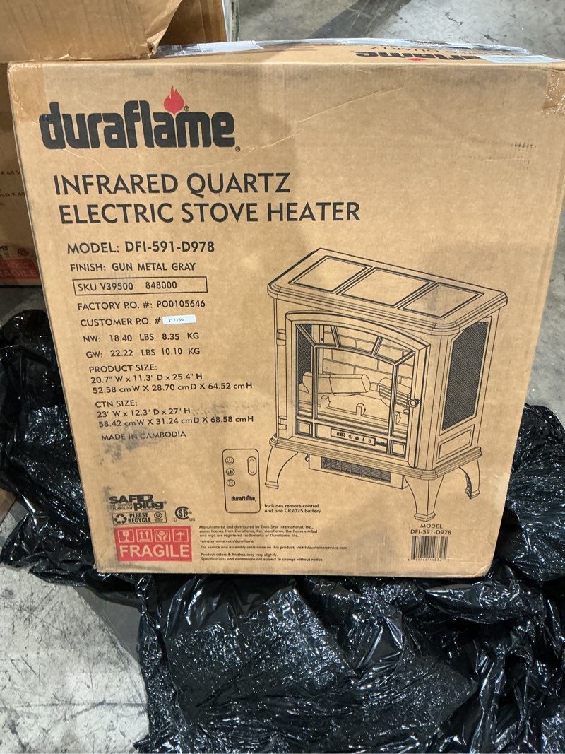 Condition photo showing Good Condition for different  color))duraflame  52 60.58  infrared quartz electric stove heater