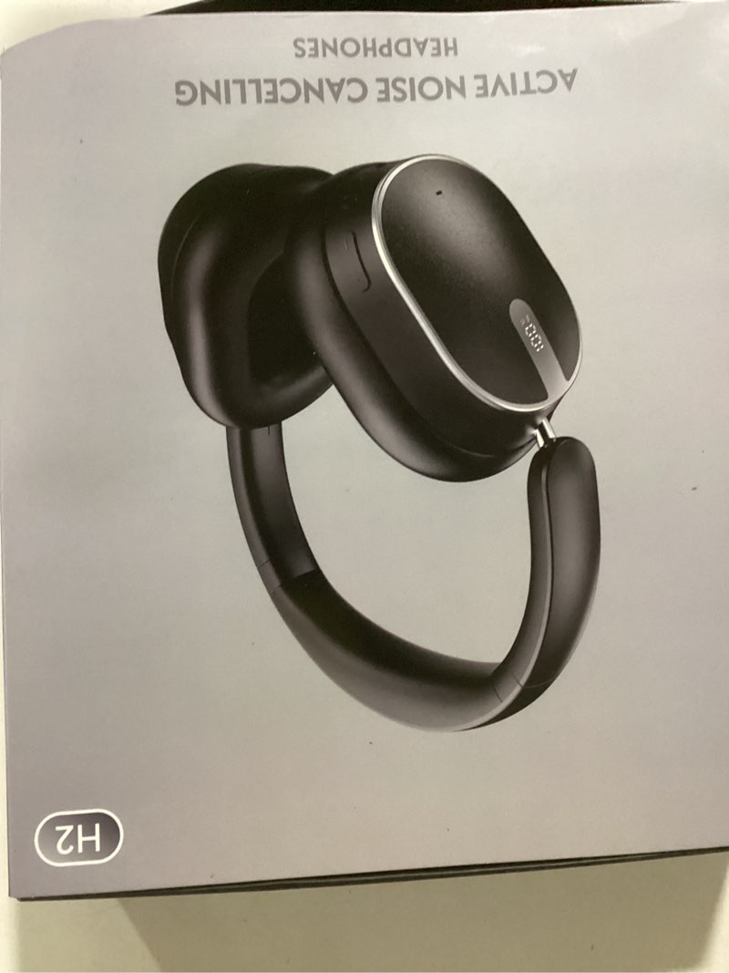 Condition photo showing New/Like New for Active Noise Cancelling Headphones,120H Playtime Bluetooth 6.0 Wireless Headphones with Power Display & 6-Mic ENC Calls, 360° Spatial Audio Over Ear Headphones Foldable Headset for Travel Office Game Black