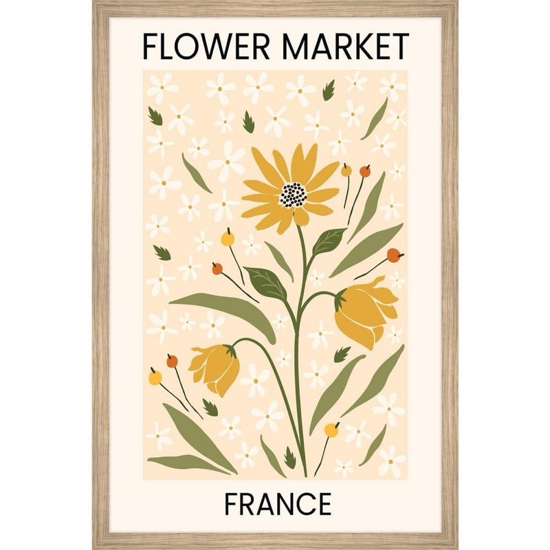 Flower Market France by Marmont Hill - Picture Frame Print