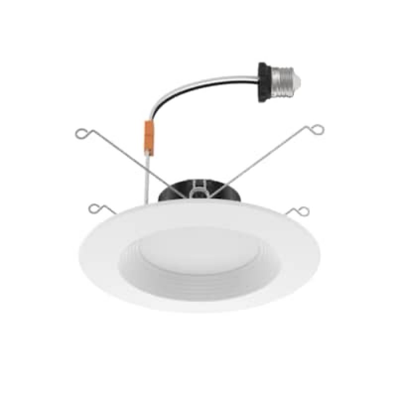utilitech white 5-in or 6-in 850 -lumens switchable white round dimmable led wet rated