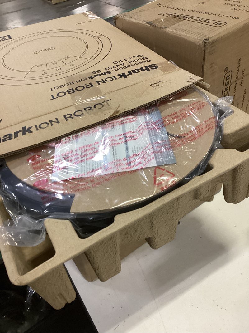 Condition photo showing New/Like New for Shark AV753 ION Robot Vacuum, Tri-Brush System, Wifi Connected, 120 Min Runtime, Works with Alexa, Multi Surface Cleaning, Grey ION Robot (Grey)