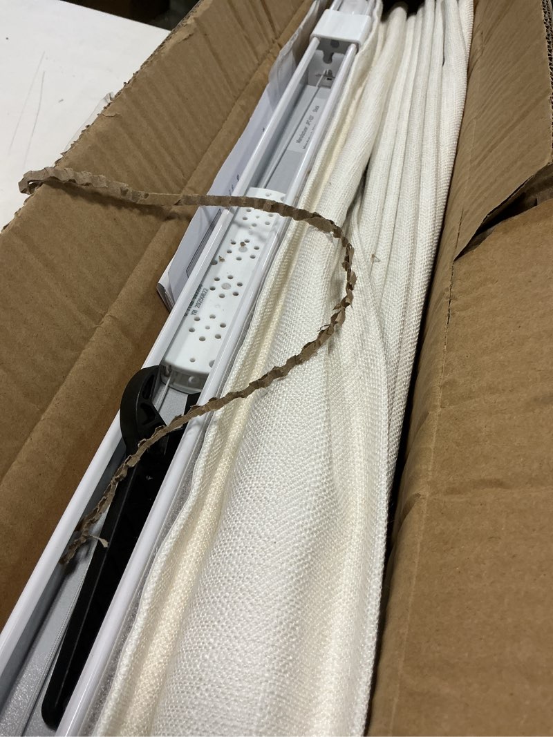 Condition photo showing Good Condition for lazblinds no tools no drill cordless roman shades for windows, blackout thermal insulated uv blocking window blinds, lightweight fabric blinds for indoor windows, 24" w x 72" h, blackout - white white 24" w x 72" h