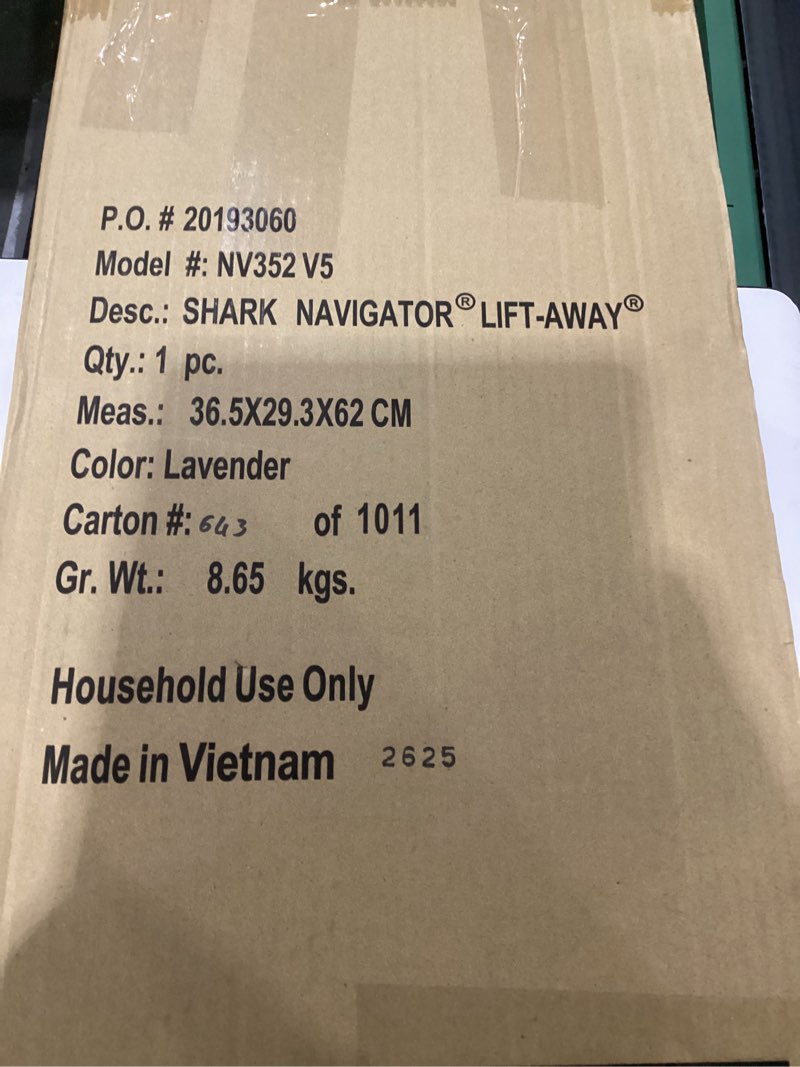 Used as is Shark navigator lift-away