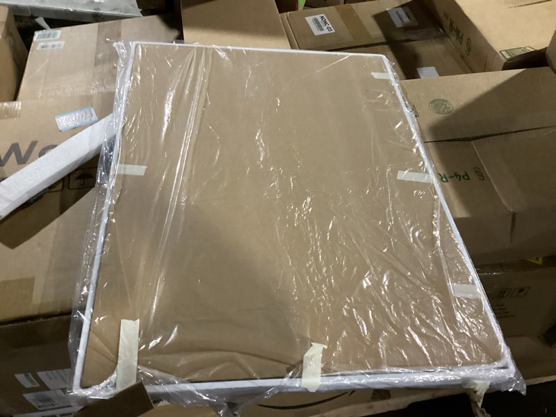 Condition photo showing New/Like New for ANYHI White Bathroom Wall Mirror with Shelf, 32"x24" Bathroom Mirrors for Wall, Rectangular Wall Hanging Mirror for Living Room Bedroom Entryway, Horizontal White 24"L x 32"W