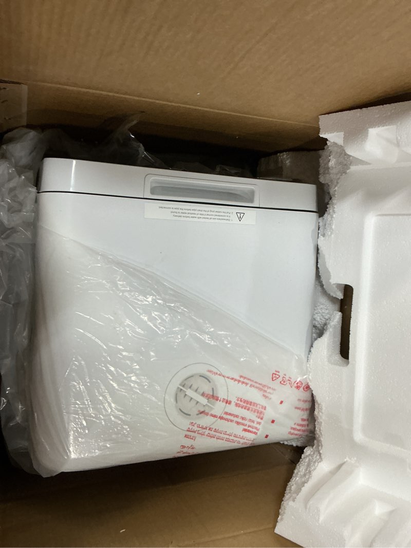 Condition photo showing Good Condition for Farberware Portable Countertop Dishwasher with 5-Liter Built-in Water Tank - 5-Program System for Home, RV, and Apartment - Wash Dishes, Glass, and Baby Products Black/White