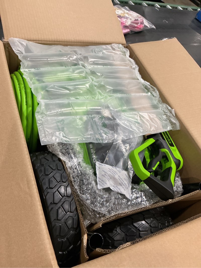 Condition photo showing Good Condition for greenworks 2200-psi 1.2-gpm cold water electric pressure washer with 4 spray tips