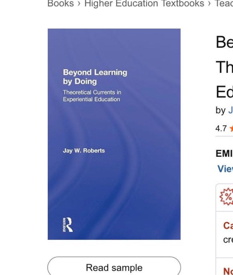 beyond learning by doing: theoretical currents in experiential education