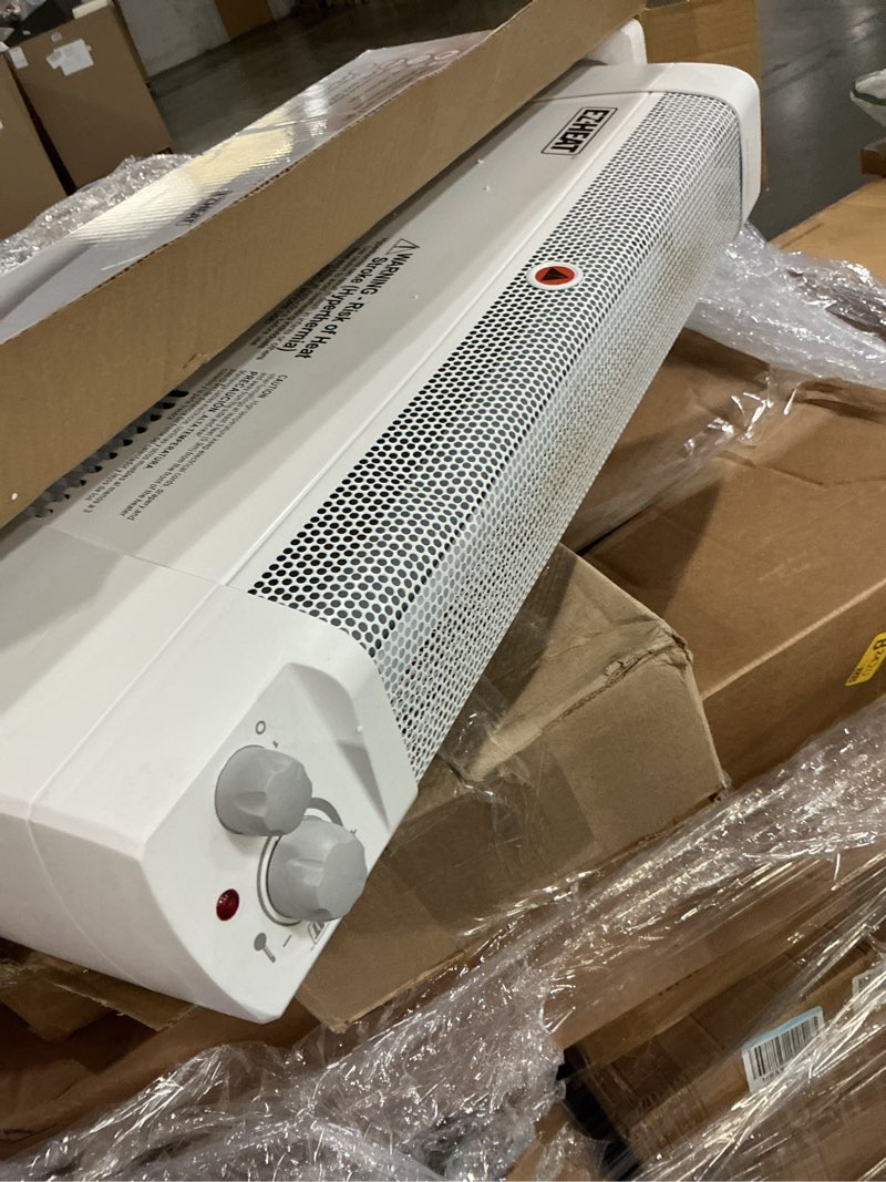 Condition photo showing Good Condition for EZ-HEAT 1,500 Watt Baseboard Space Heater with Adjustable Thermostat, Dent-Proof End Panels, Overheat Protection, Tip-Over Switch, & Stay-Cool Body, CZ600