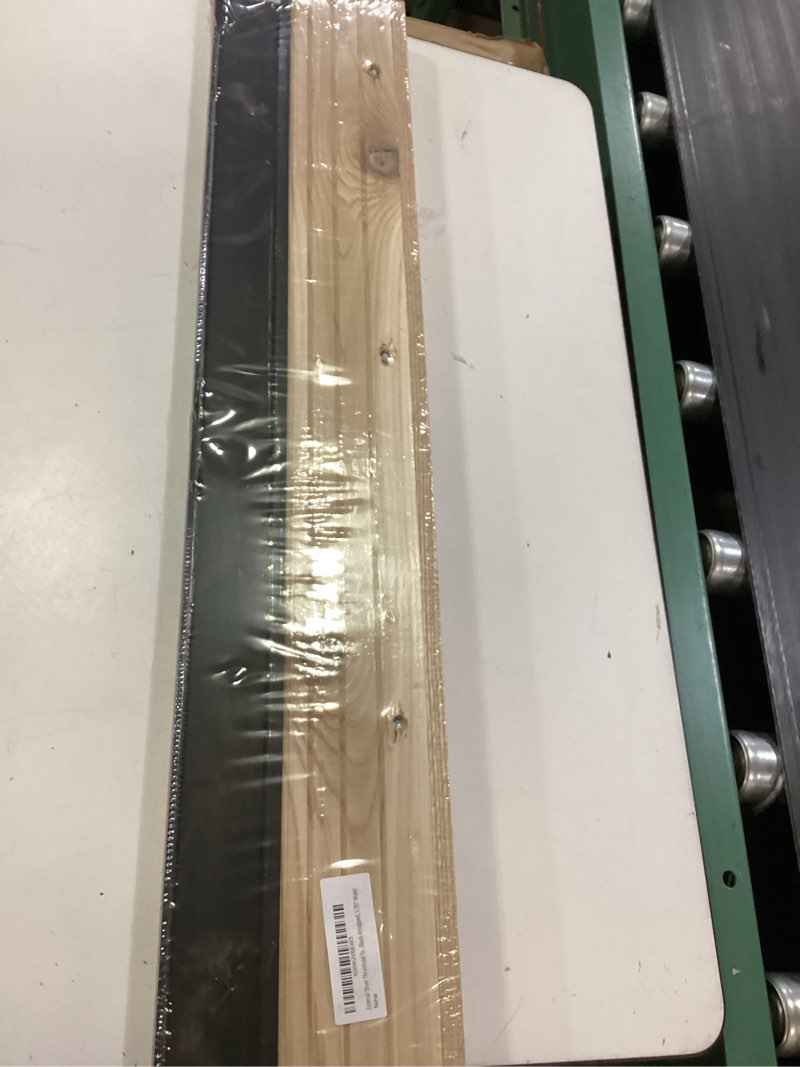 Condition photo showing New/Like New for exterior door threshold for doorways, adjustable height, aluminum and oak top threshold - door sill - 36" long x 5.75" wide and 1.125" high. - black anodized black anodized 5.75" wide