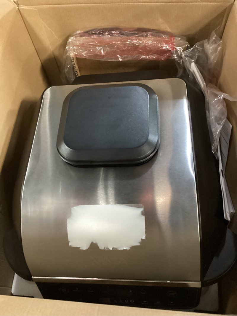 Condition photo showing As Is for Ninja EG201 Foodi 6-in-1 Indoor Grill with Air Fry, Roast, Bake, Broil, & Dehydrate, 2nd Generation, Dishwasher Safe, Black/Silver