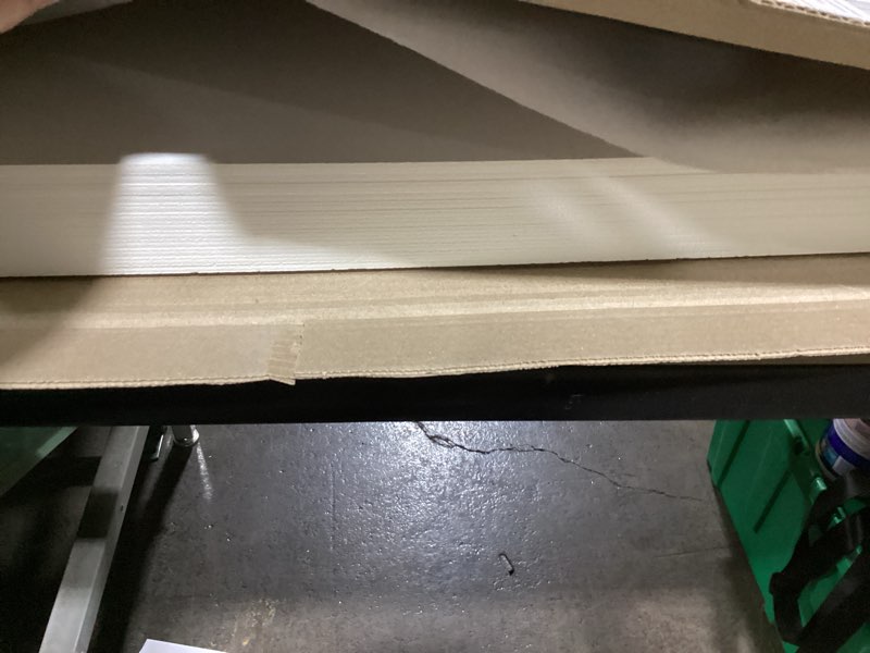 Condition photo showing Good Condition for 2ft x 2ft Drop Ceiling Tiles?Smooth White PVC Ceiling Panel 24 x 24in. Waterproof, Washable and Fire-Rated - Reusable - High-Grade PVC to Prevent Breakage-Package of 12 Tiles White 2ftx2ft