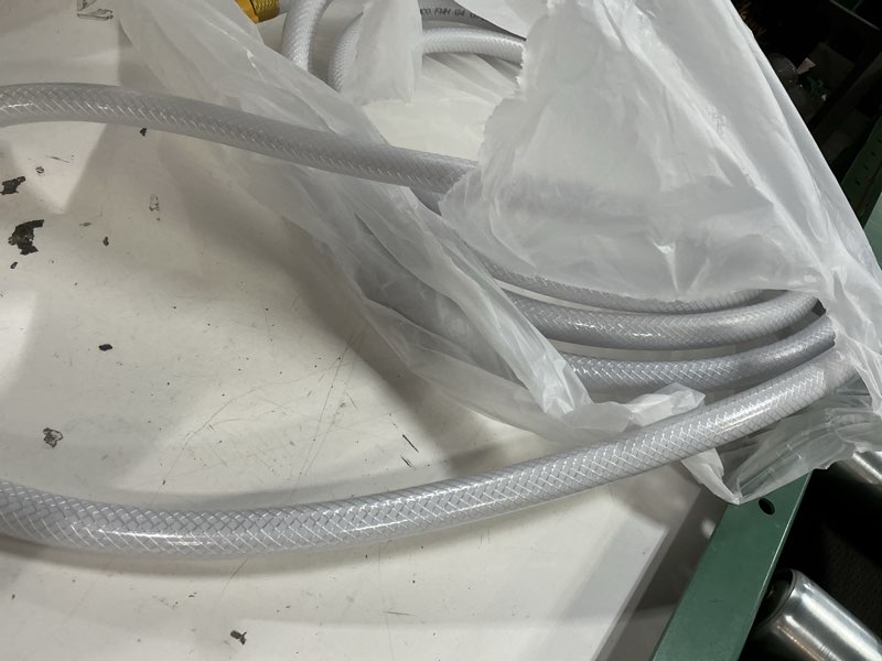 Condition photo showing As Is for camco tastepure 25-ft water hose - rv drinking water hose contains no lead, no bpa & no phthalate - features diamond-hatch reinforced pvc design - 5/8” inside diameter, made in the usa (22783) 25-foot