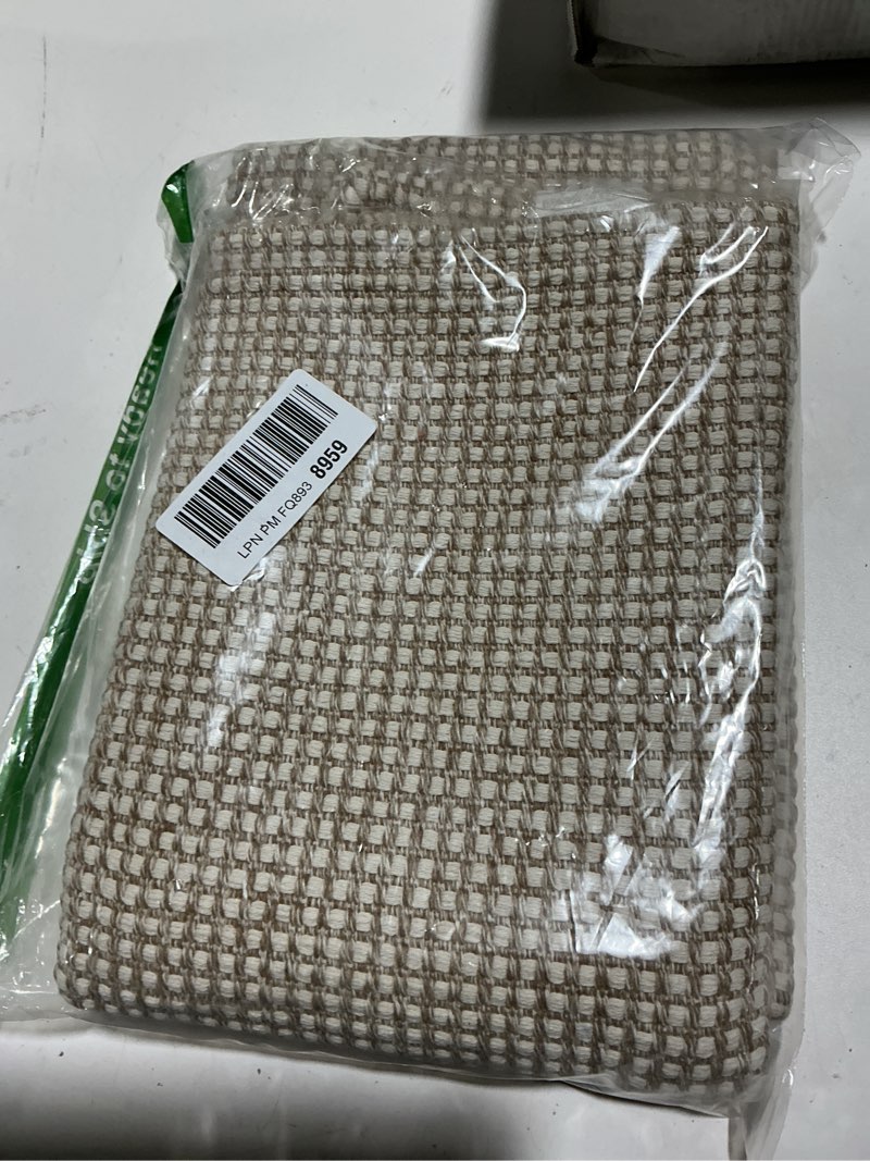 Condition photo showing Good Condition for lekeepgo ultra thin indoor door mat 17"x29", low-profile door mat indoor entrance, non slip rubber backing inside doormat washable welcome front entryway dirt trapper entry mat, khaki khaki 17"x29" woven solid