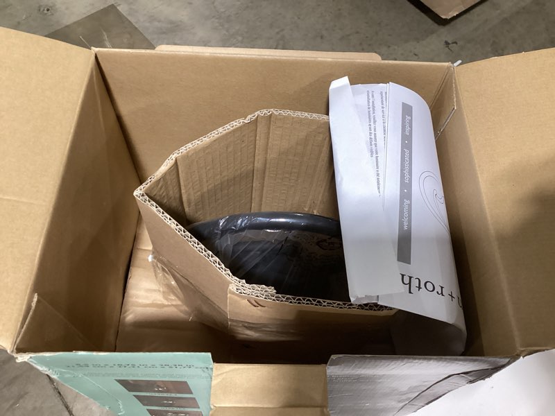 Condition photo showing Good Condition for allen + roth castine 20.38-in h rubbed bronze medium base (e-26) outdoor wall light