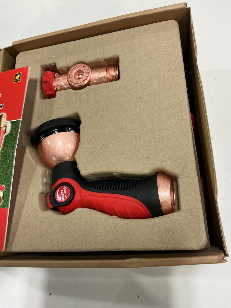Condition photo showing Good Condition for pocket hose 100 ft copper head expandable garden hose with pocket pivot, no tangles, as seen on tv, 360° swivel, tri-tex tubing, force field jacket, lead-free, no-kink, anti-burst w/apt