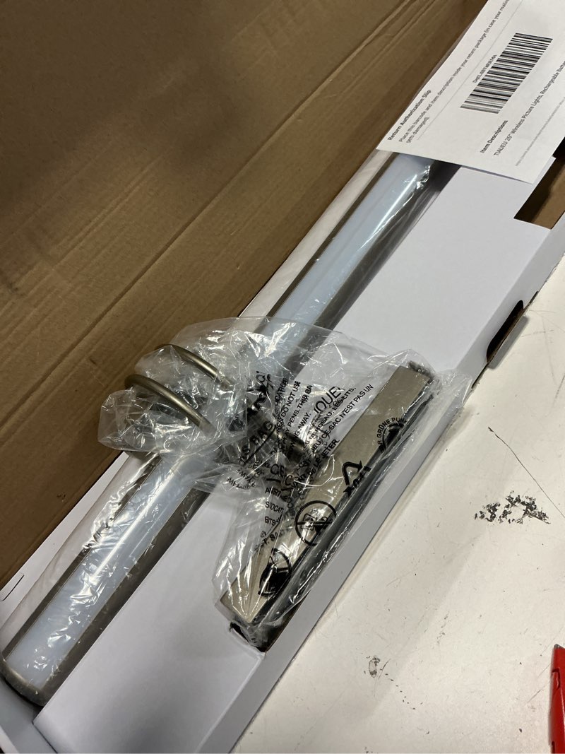 Condition photo showing Good Condition for 26" Wireless Picture Lights, Rechargeable Battery Art Display Light with Remote Control, Dimmable/Timer Off Dartboard Light, 3 Lighting Modes Full Metal Painting Display Lights (Nickel-1 Pack)