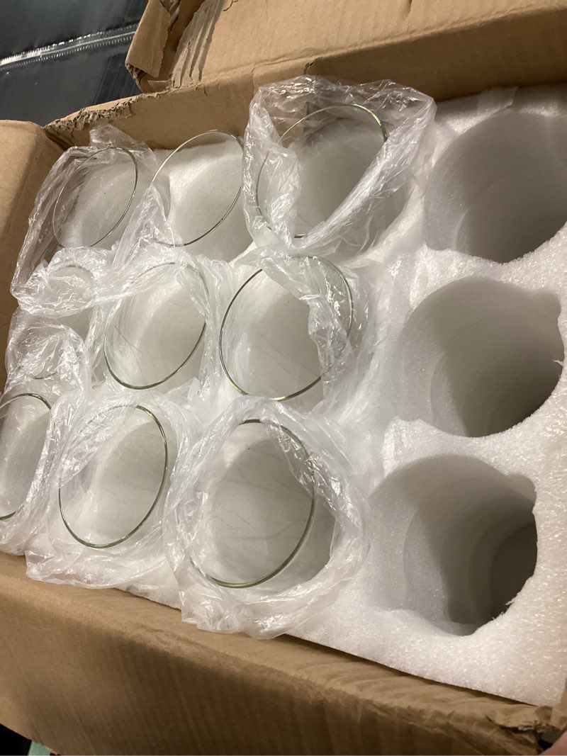 Condition photo showing As Is for (Incomplete)12pcs Glass Cylinder Vases for Centerpieces | 10 Inch Tall Flower Vase for Wedding Decorations, Floating Candle Holders for Dinner Table, Bridal Shower, Office Home Décor