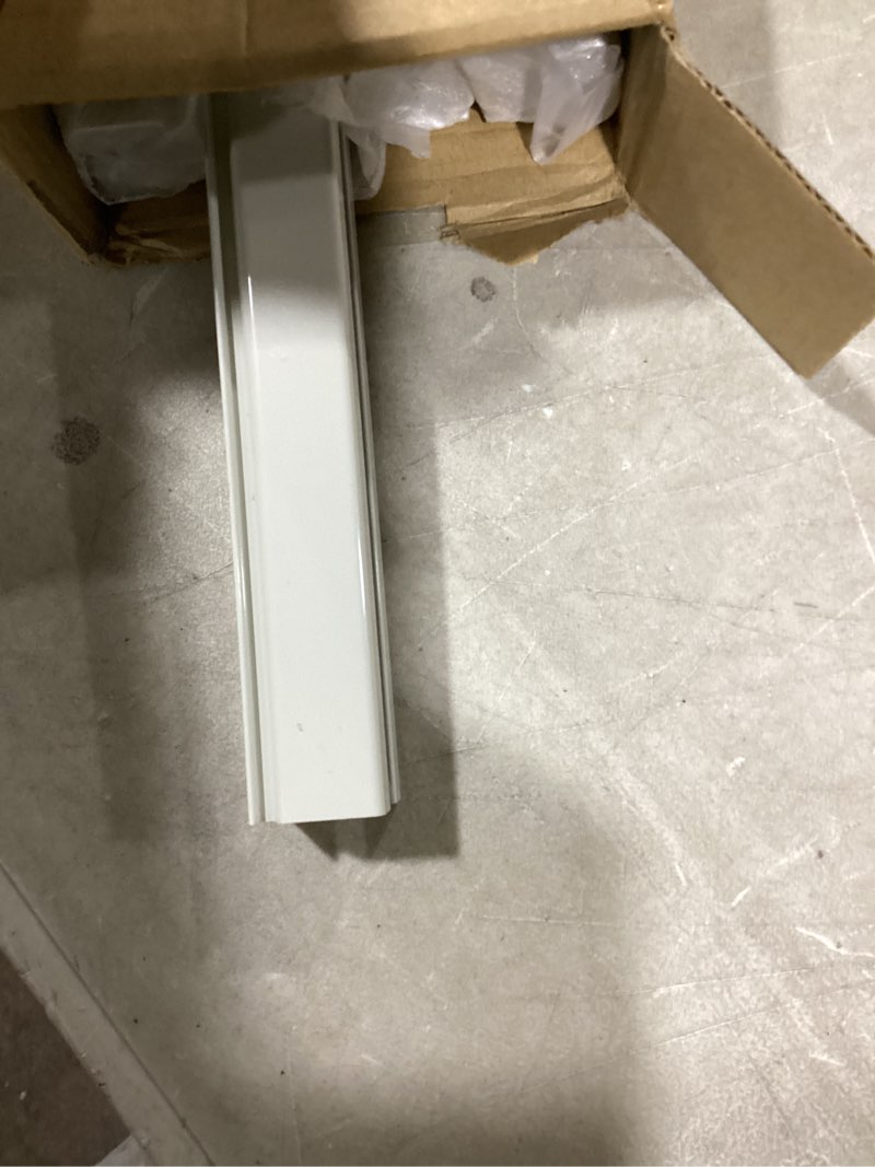 Condition photo showing Good Condition for aluminum 9 ft–12 ft ceiling curtain track set with 3 types of hooks, adjustable ceiling/wall mount room divider curtain rail system, white 9-12ft (108-144in) white