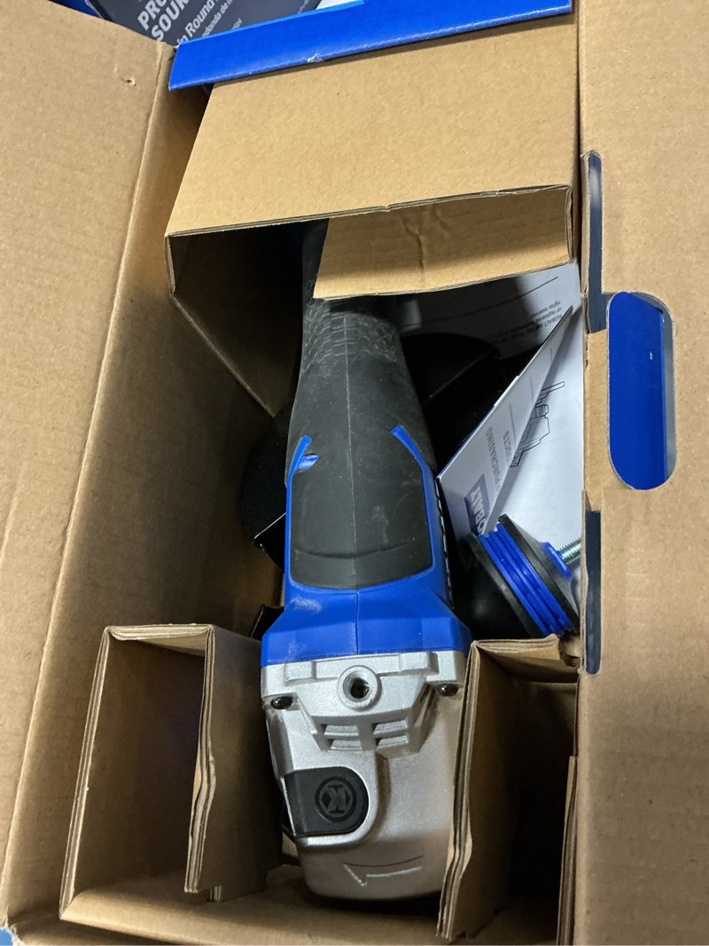Condition photo showing As Is for kobalt 5-in 24-volt max-volt cordless angle grinder