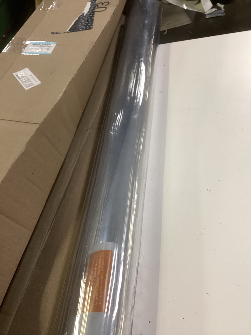 Condition photo showing Good Condition for warmstar clear table cover protector 38 x 64 inch,1.5mm thick plastic table cover rectangle,pvc clear table protector,desk protector mat for kitchen, dresser, writing desk?dining room table clear 1.5mm 38" x 64"