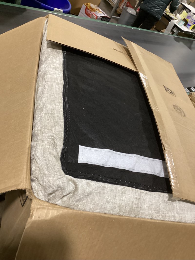 Condition photo showing As Is for (Incomplete) Vesgantti 108\" Modular Sectional Sofa, Comfy Cloud Couch with Movable Ottoman Deep Seat Chenille L Shaped Modular Sofa, Sectional Couches for Living Room, Bedroom and Apartment, Light Brown Chenille - Light Brown 3 Seater & 1 Ottoman-108\" L