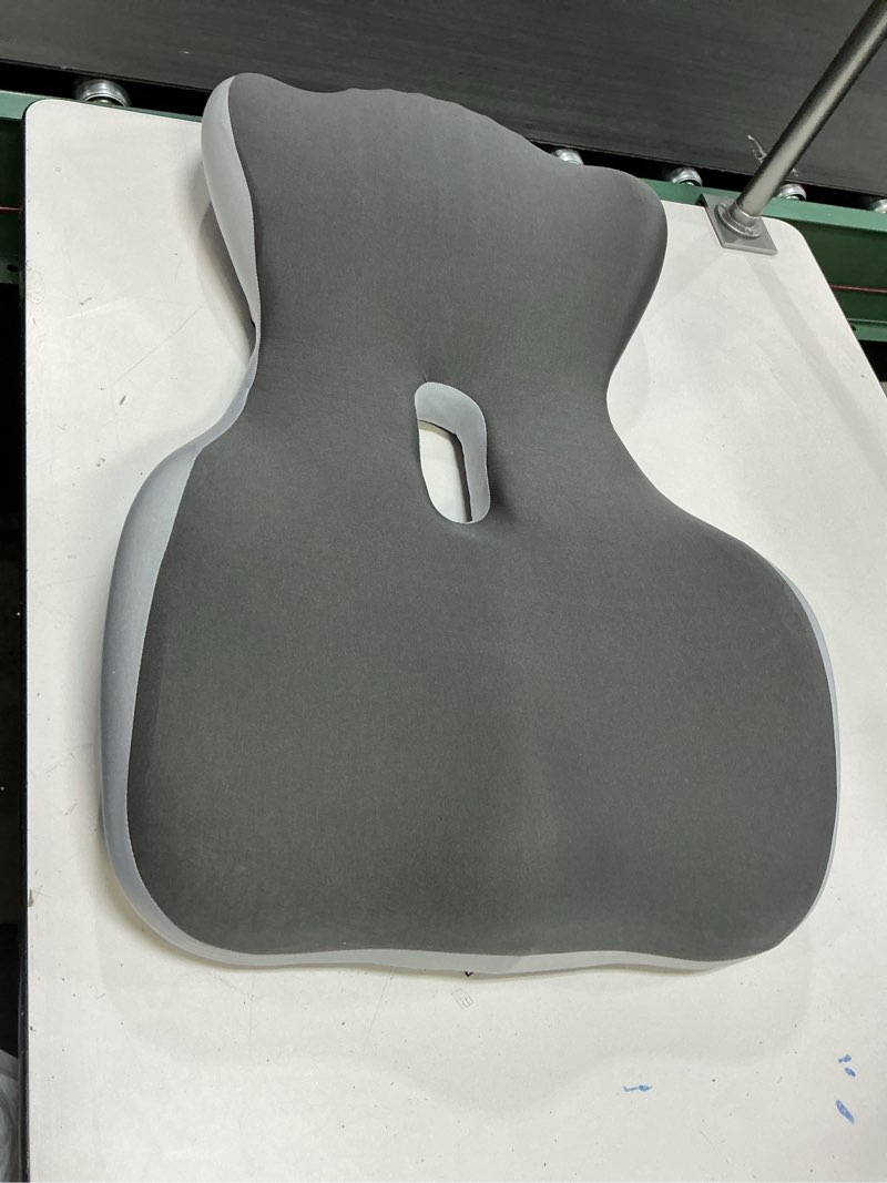 Condition photo showing Good Condition for (Similar )Celinva Orthopedic Cushion,Ergonomic Memory Foam L-Shaped Integrated Seat Cushions with Adjustable Strap,Ultra Breathable Non-Slip Design for Office Chair,Car,Wheelchair (Gray)