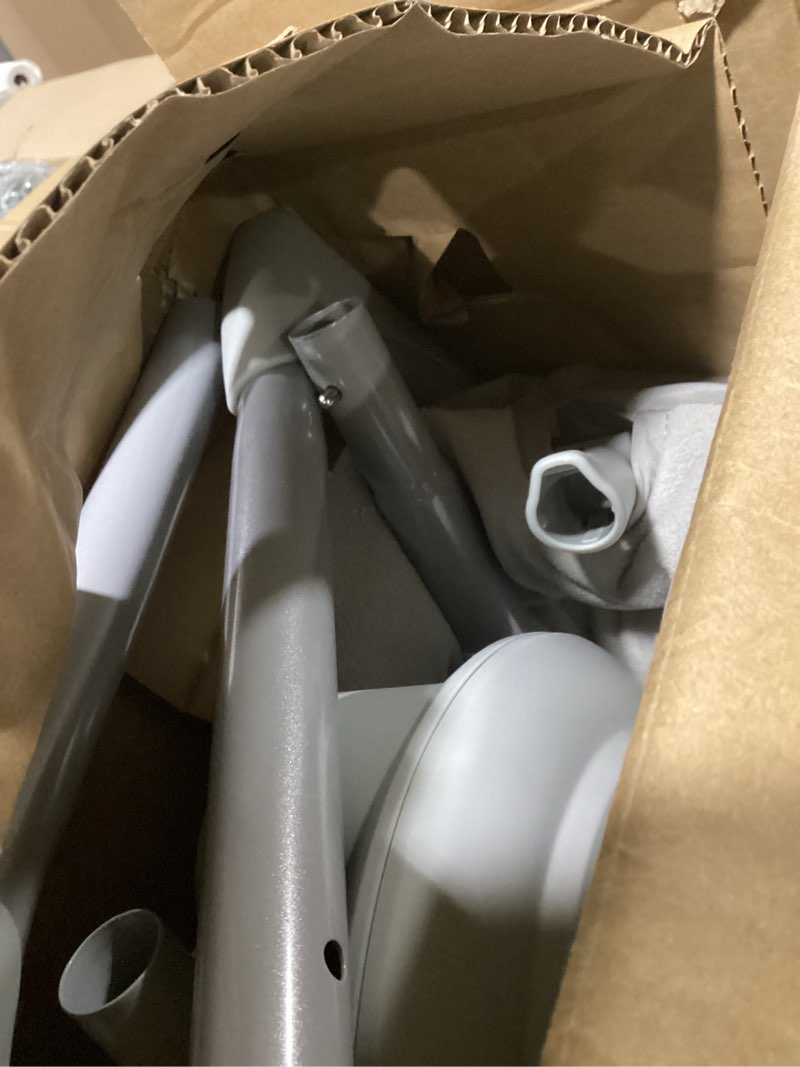 Condition photo showing New/Like New for graco slim spaces compact baby swing, space saving portable bay swing with height adjustable legs & soft toys, reign