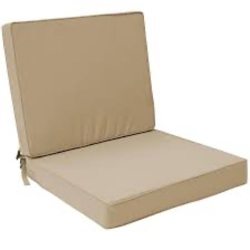 Metliv Outdoor Deep Seat Cushion Set 19" x 19", Water Repellent & Fade Resistant Cushion for Patio F
