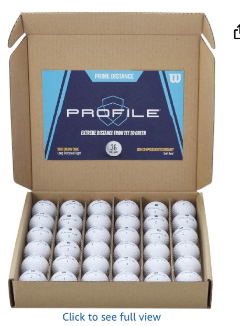 WILSON Profile Distance Golf Ball 36 pack