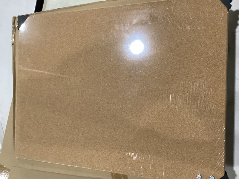 Condition photo showing Good Condition for u brands cork canvas bulletin board, 24" x 18", self healing, natural cork surface, frameless (2873u00-01)