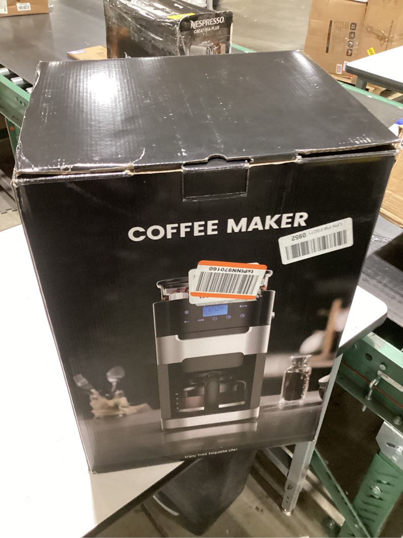 Condition photo showing Good Condition for 10-Cup Drip Coffee Maker with Built-in Grinder,Programmable Grind & Brew, Coffee Machines with Smart LED Touchscreen, 24H Timer, Customizable Strength & Grind Size,Black Medium BLACK