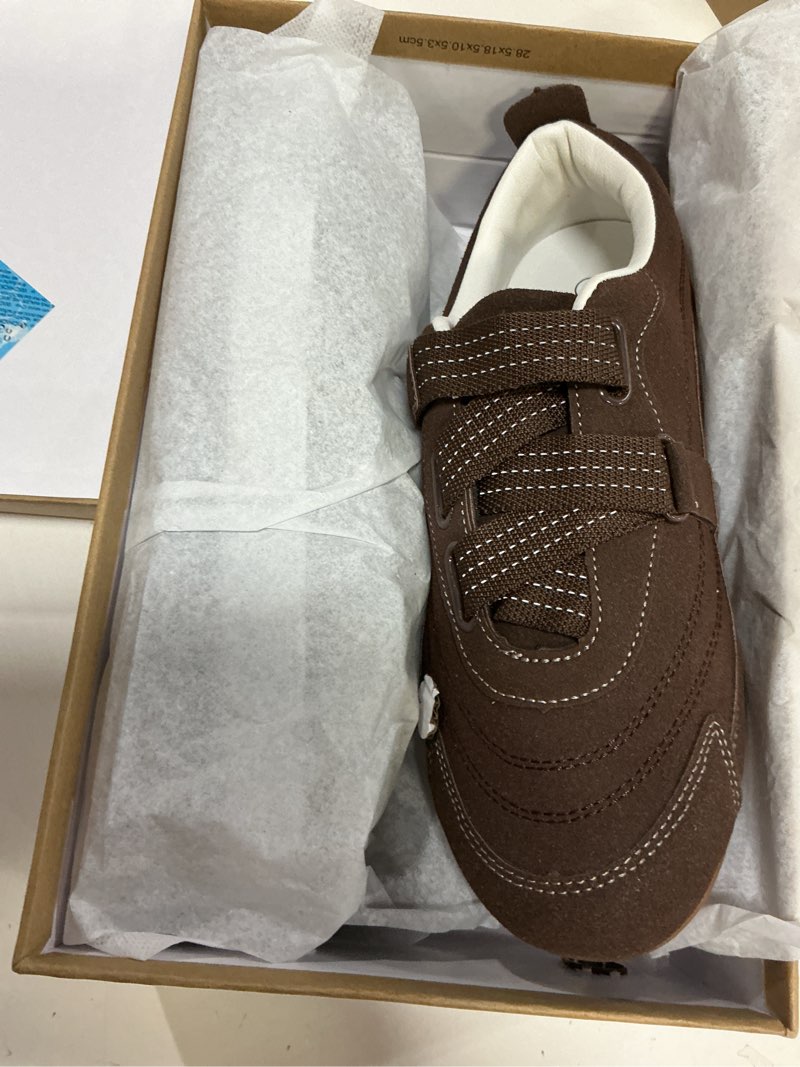 Condition photo showing New/Like New for tigeridea women's fashion sneakers comfortable tennis shoes womens casual shoes walking chocolate coffee dark brown sneakers for women size 8